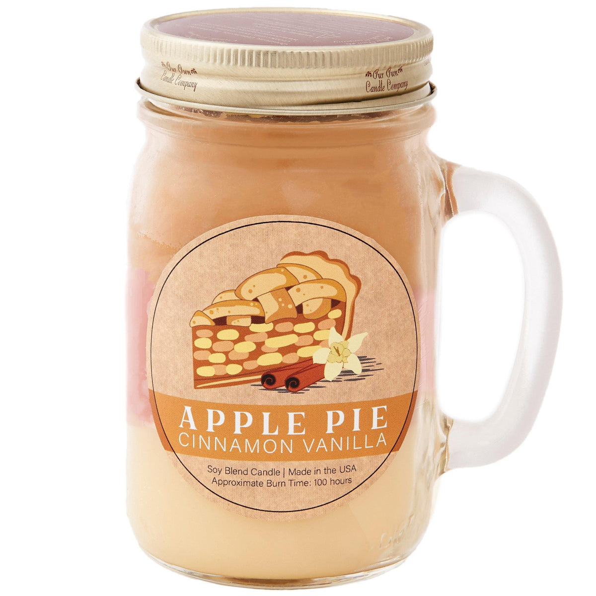 Apple Pie Cinnamon Vanilla Essentials® Candle - Our Own Candle Company NI