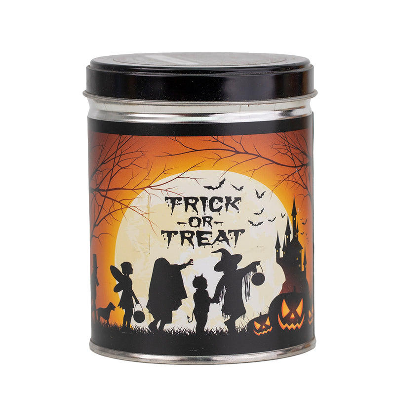 Happy Halloween Tin Candle
